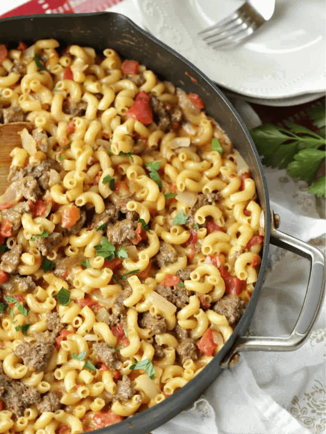 Homemade Hamburger Helper Cheeseburger Skillet Casserole Story The