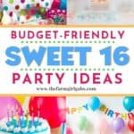 Great tips and ideas on how to plan a budget-friendly sweet 16 party. These sweet 16 birthday party ideas will go easy on your wallet and big on fun for the kids. These fun party ideas will help you create the best birthday celebration for your daughter. #birthdayparty #sweet16party #budgetfriendlyparty #sweet16partyideas #birthdaypartyideas