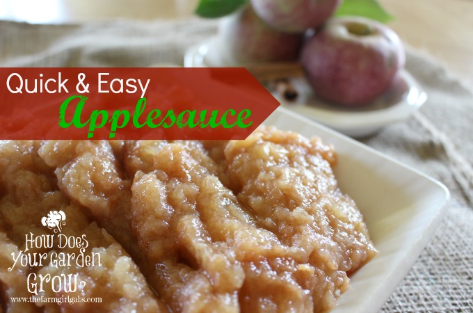 Quick and Easy Applesauce- www.thefarmgirlgabs.com