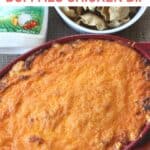 For game day or any day, this Buffalo Chicken Dip recipe is a winner. It's warm, creamy, and loaded with cheese, chicken, and wing sauce, this easy dip recipe is perfect for parties or ideal for game day tailgating!