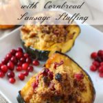 Acorn Squash with Cornbread Sausage Stuffing from How Does Your Garden Grow? ~ www.thefarmgirlgabs.com