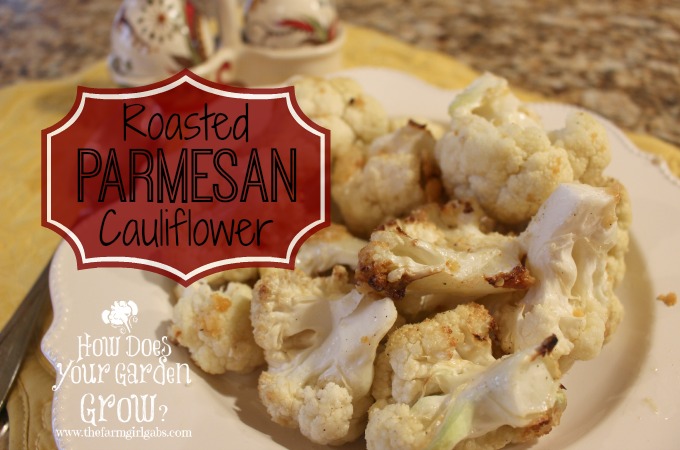 Roaster Parmesan Cauliflower is a quick recipe for a weeknight meal or Thanksgiving dinner.