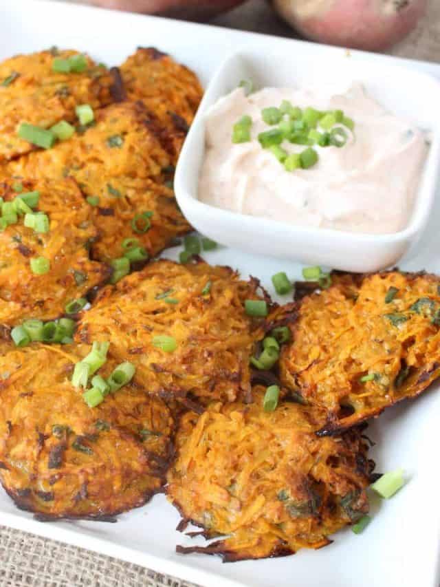 Baked Sweet Potato Fritters Story - The Farm Girl Gabs®