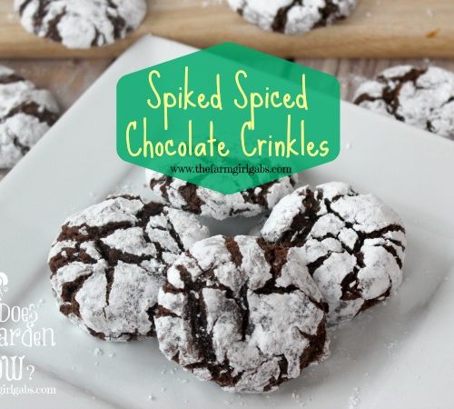 Spiked Spiced Chocolate Crinkles Cookie