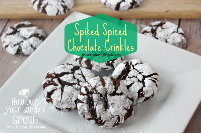 Spiked Spiced Chocolate Crinkles Cookie
