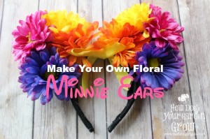 Make your own Floral Minnie Mouse Ears and show your #DisneySide. Perfect for your next trip to Walt Disney World or a fun craft for a Disney at Home Celebration.