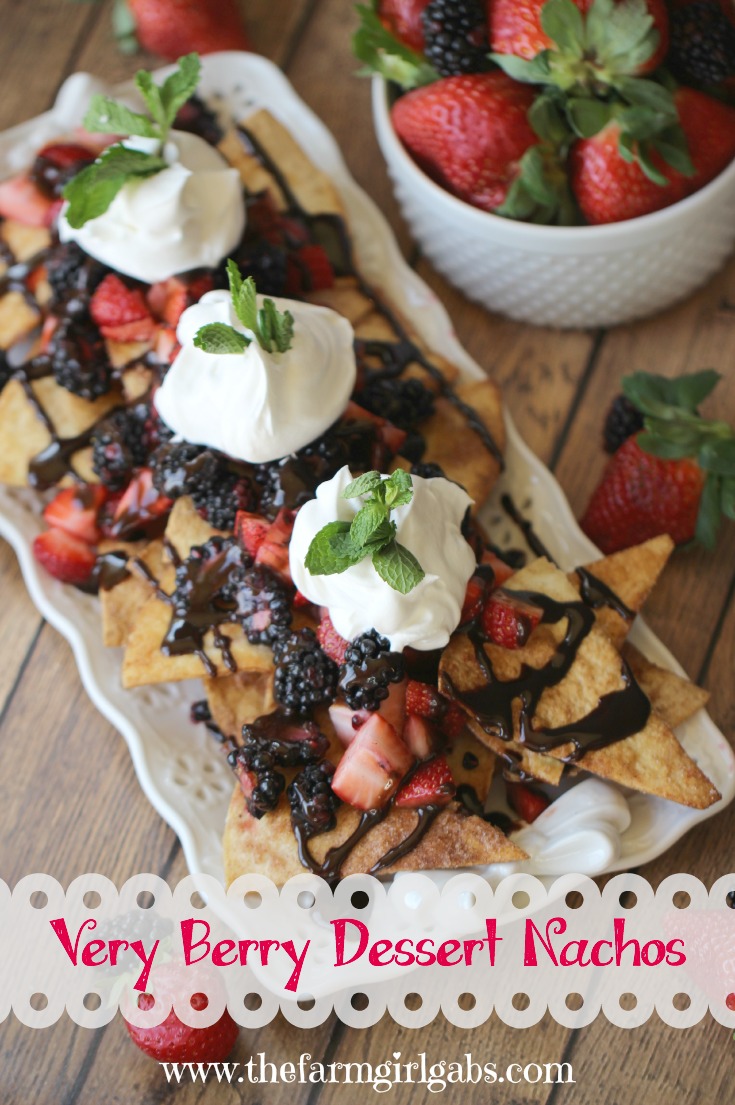 Very Berry Dessert Nachos - an easy yet elegant dessert recipe by www.thefarmgirlgabs.com