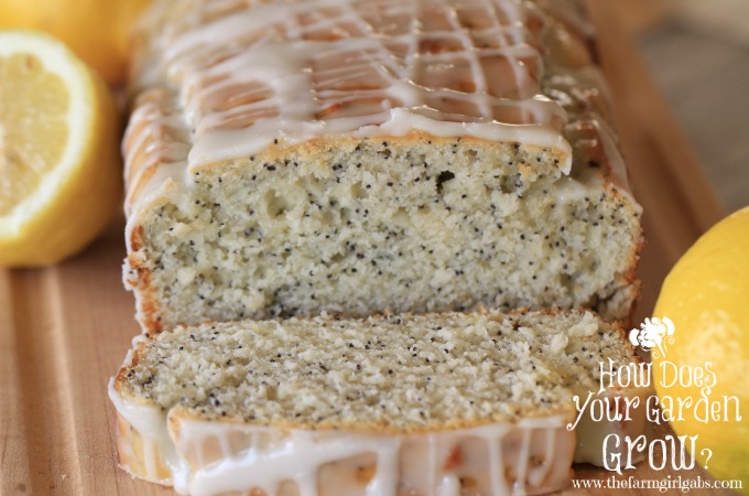 Glazed Lemon Poppy Seed Bread - Close