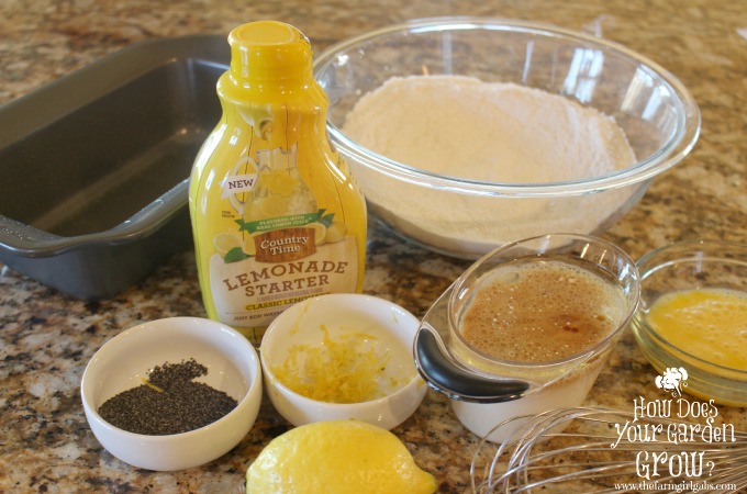 Glazed Lemon Poppy Seed Bread Ingredients