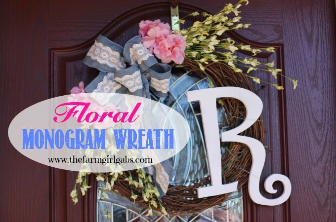 Floral Monogram Wreath