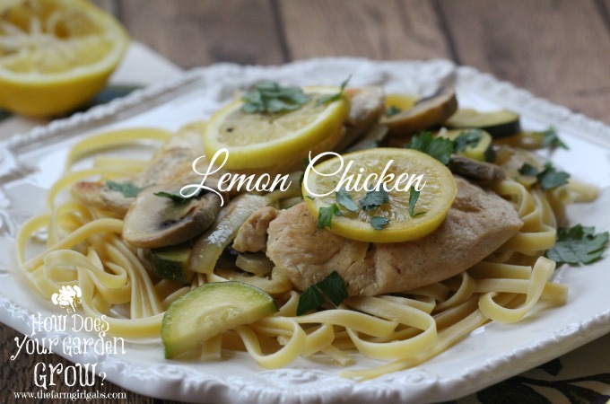 Lemon Chicken with Fettuccine
