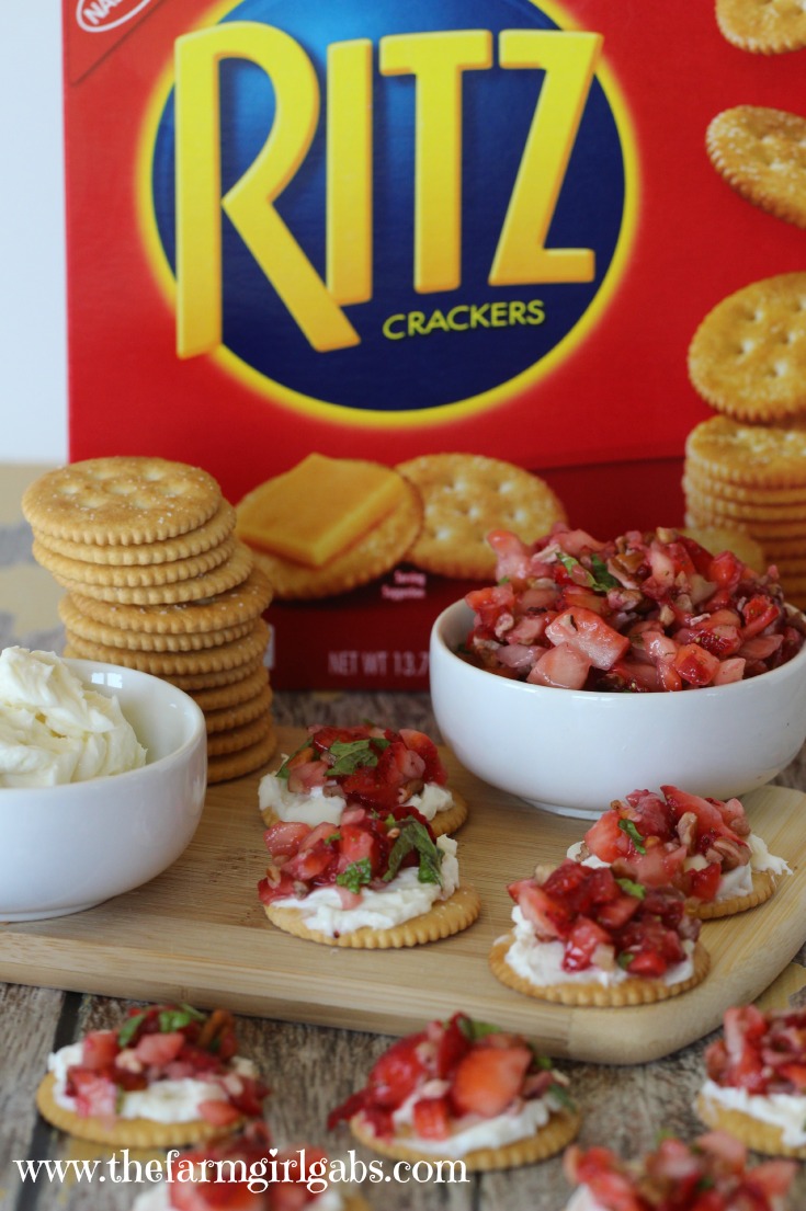 RITZ® Strawberry Bruschetta Bites - #AD #PutItOnARitz
