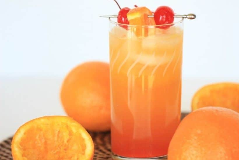 refresihing orange sunrise spritzer cocktail recipe
