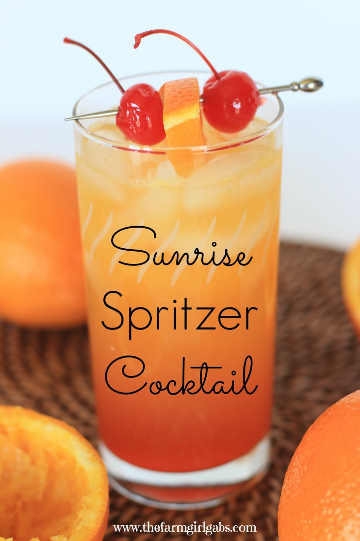 Sunrise Spritzer Cocktail | The Farm Girl Gabs®