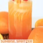 This refreshing orange-flavored Sunrise Spritzer Cocktail is a perfect drink for a brunch or party. Infused with orange juice, this cocktail is a winner!