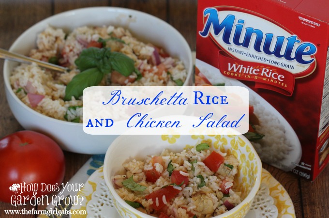 Bruschetta Rice and Chicken Salad - www.thefarmgirlgabs.com