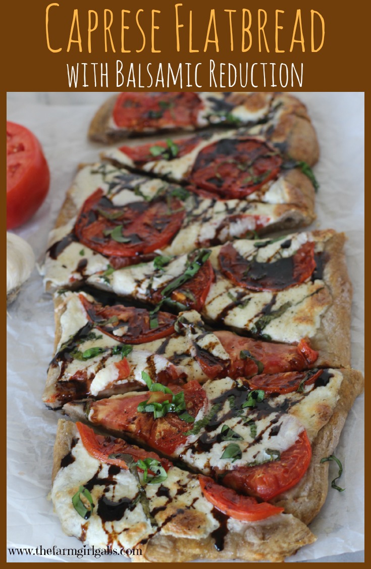 Caprese Flatbread with Balsamic Reduction