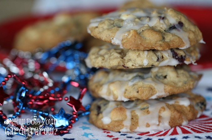 Red White Blue Oatmeal Cookies Feature 1