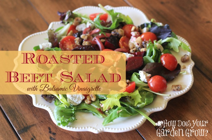 Roasted Beet Salad with Goat Cheese And Balsamic Vinaigrette