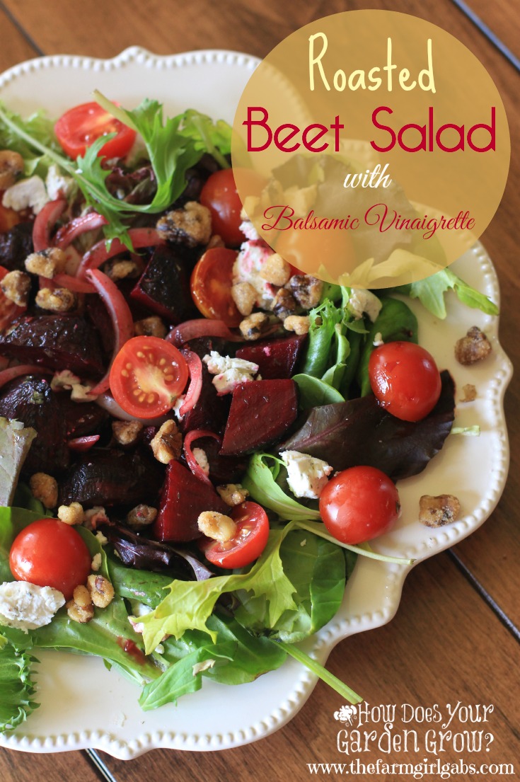 Do you have beets growing in your garden? Or did you pick some up at your local farmers' market? Here is a delicious and easy salad recipe. Try roasting them. You'll love their flavor!