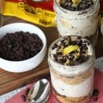 No-Bake Cannoli Cheesecake Jars are a modern spin on the classic Italian pastry. The cream cheese filling has just the right amount of cinnamon, a hint of lemon and plenty of NESTLÉ® TOLL HOUSE Mini Morsels.