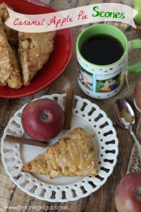 Caramel Apple Pie Scones from www.thefarmgirlgabs.com