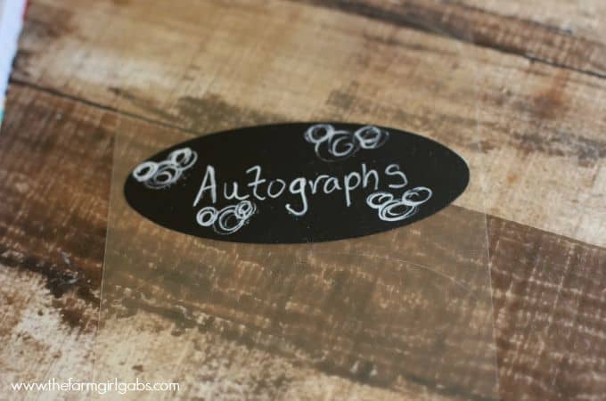 Easy Disney Autograph Book - Chalk Label