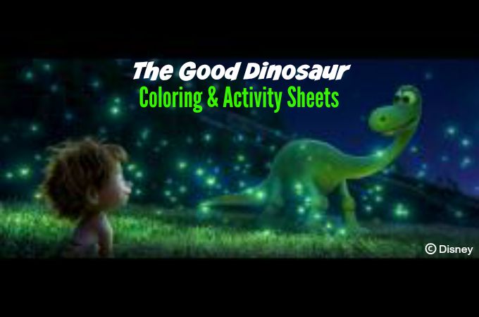 The Good Dinosaur Coloring & Activity Sheets