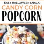 Scare up some Halloween fun with this Candy Corn Popcorn. It's the perfect Halloween Snack to enjoy during the fall season. This is an easy Halloween snack recipe. One of my favorite snacks during the Halloween season is this Candy Corn Popcorn. It loaded with lots of sweet candy corn, melted chocolate and chocolate candy. What's not to love?