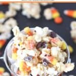 Scare up some Halloween fun with this Candy Corn Popcorn. It's the perfect Halloween Snack to enjoy during the fall season. This is an easy Halloween snack recipe. One of my favorite snacks during the Halloween season is this Candy Corn Popcorn. It loaded with lots of sweet candy corn, melted chocolate and chocolate candy. What's not to love?