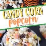 Scare up some Halloween fun with this Candy Corn Popcorn. It's the perfect Halloween Snack to enjoy during the fall season. This is an easy Halloween snack recipe. One of my favorite snacks during the Halloween season is this Candy Corn Popcorn. It loaded with lots of sweet candy corn, melted chocolate and chocolate candy. What's not to love?