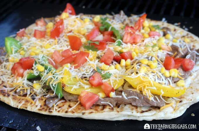 Grilled Jamaican Steak Flatbread - Grill