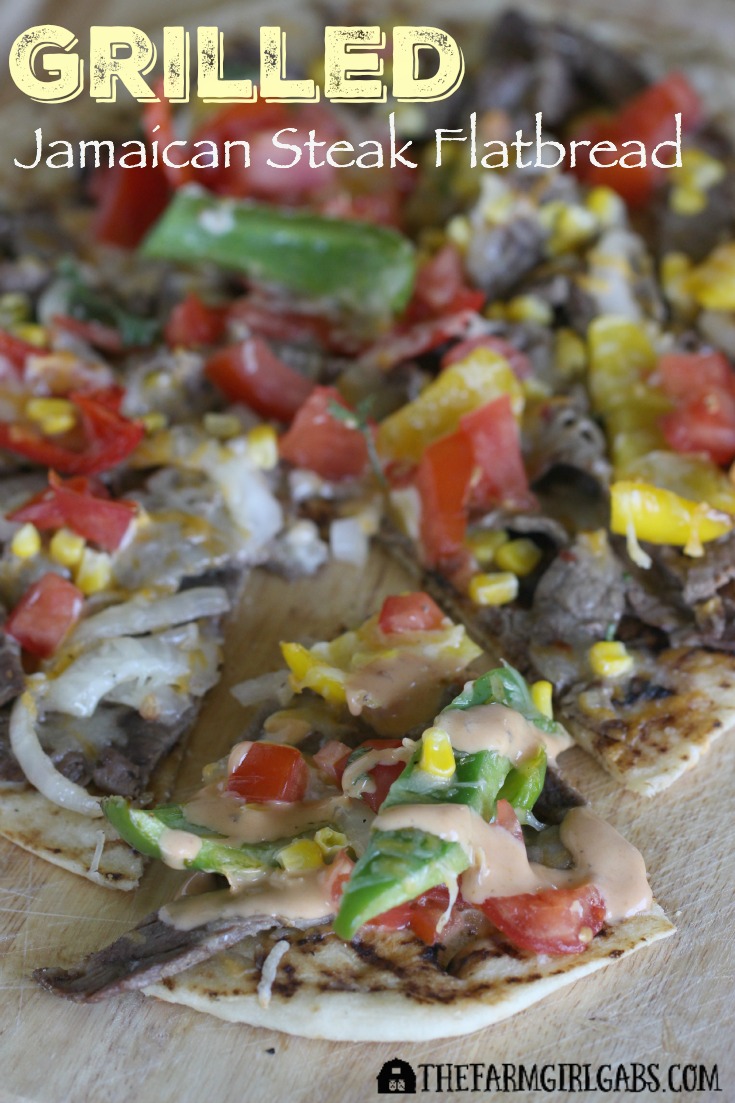 Grilled Jamaican Steak Flatbread - The Farm Girl Gabs®