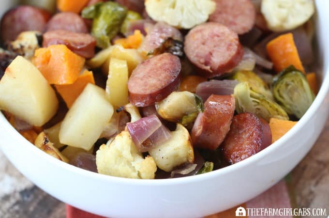 Beer-Braised Kielbasa with Harvest Vegetables