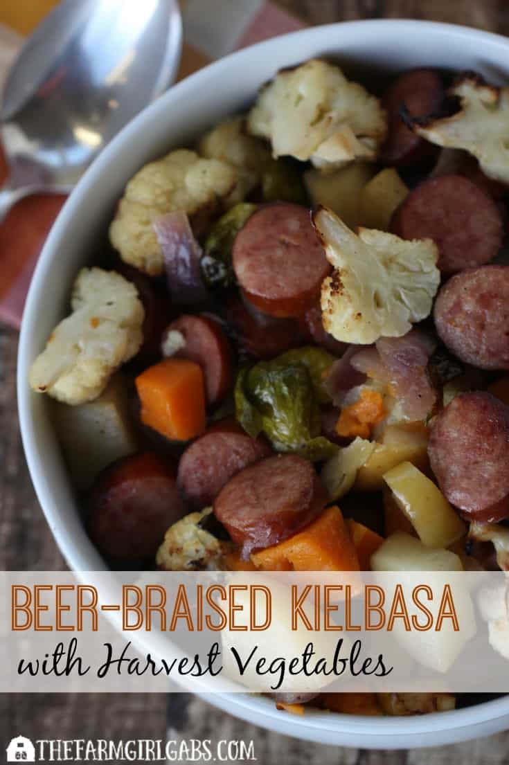 Beer Braised Kielbasa With Harvest Vegetables 