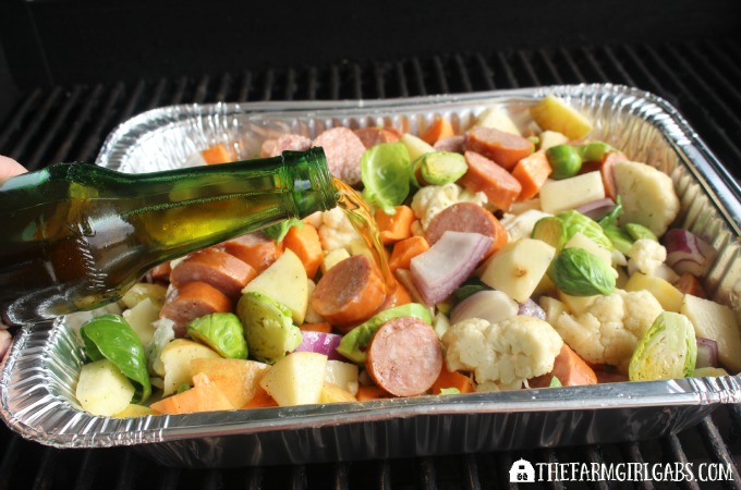 Beer Braised Kielbasa - Grill