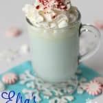 Elsa's Minty White Hot Chocolate, inspired by the Disney movie FROZEN, it the perfect drink to warm you up during the winter months. disney recipe