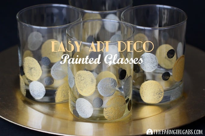 Easy Art Deco Painted Glasses To Celebrate Awards Season