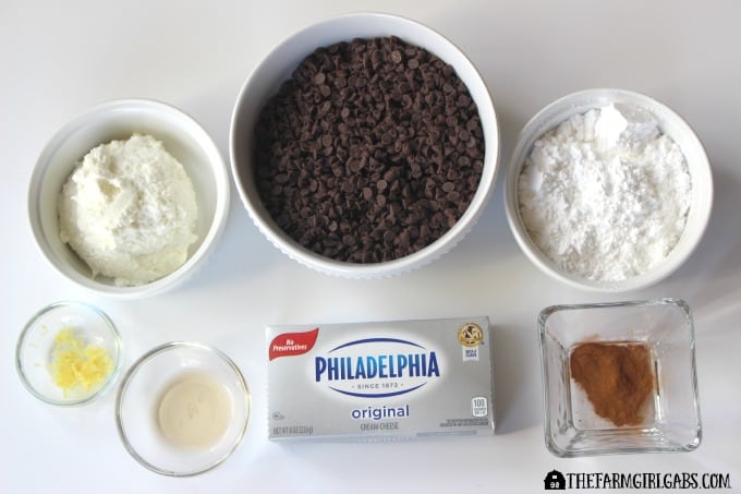 Cannoli Cheeseball Ingredients