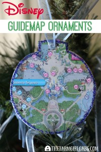Turn those extra Disney Guidemaps you have collected into these fun Disney Guidemap Christmas Ornaments. This easy craft project adds a little Disney magic to your Christmas tree.