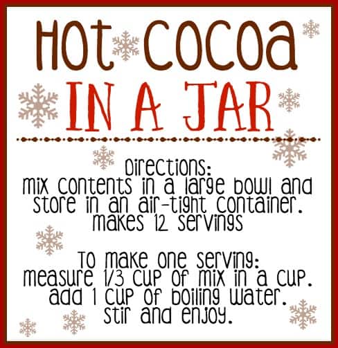 Hot Cocoa In A Jar Gift Idea - The Farm Girl Gabs®