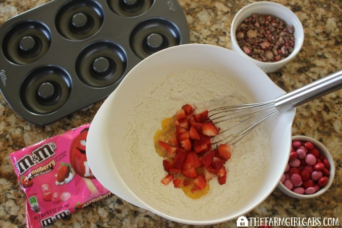 Strawberry & Cream Doughnuts - Step 1