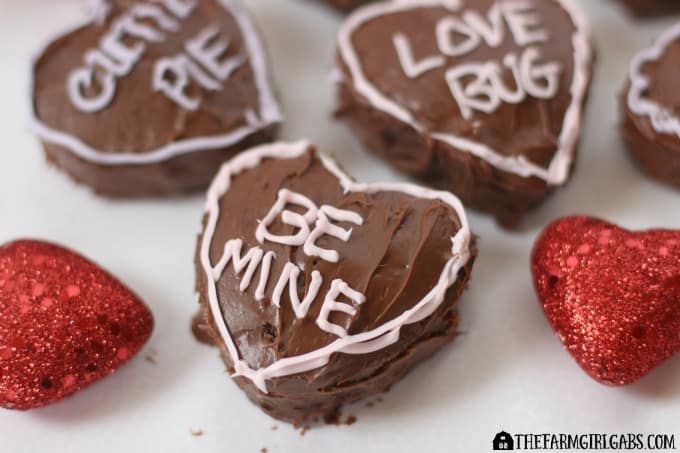 Brownie Conversation Hearts