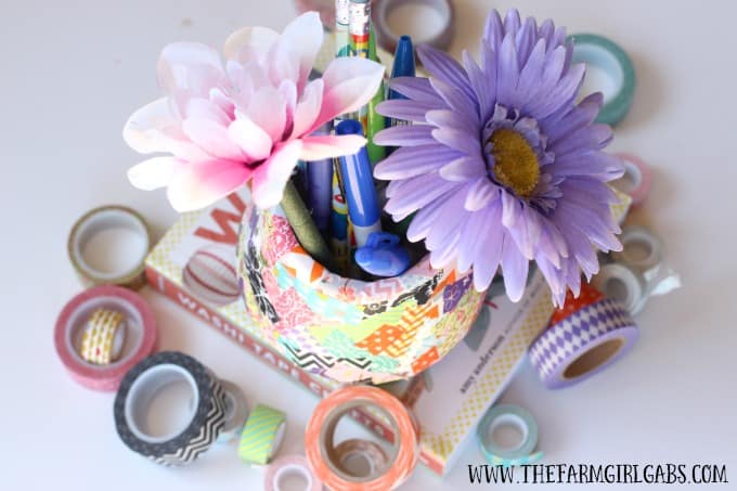 Washi Pen & Pencil Holder