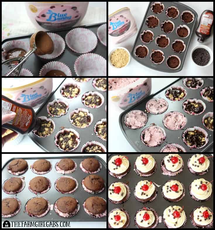 These Cherry Bombs {Ice Cream Cupcakes}, are the perfect reason to celebrated spring, warm weather and Blue Bunny Ice Cream®! You are going to love how easy this ice cream dessert recipe is! AD #SoHoppinGood