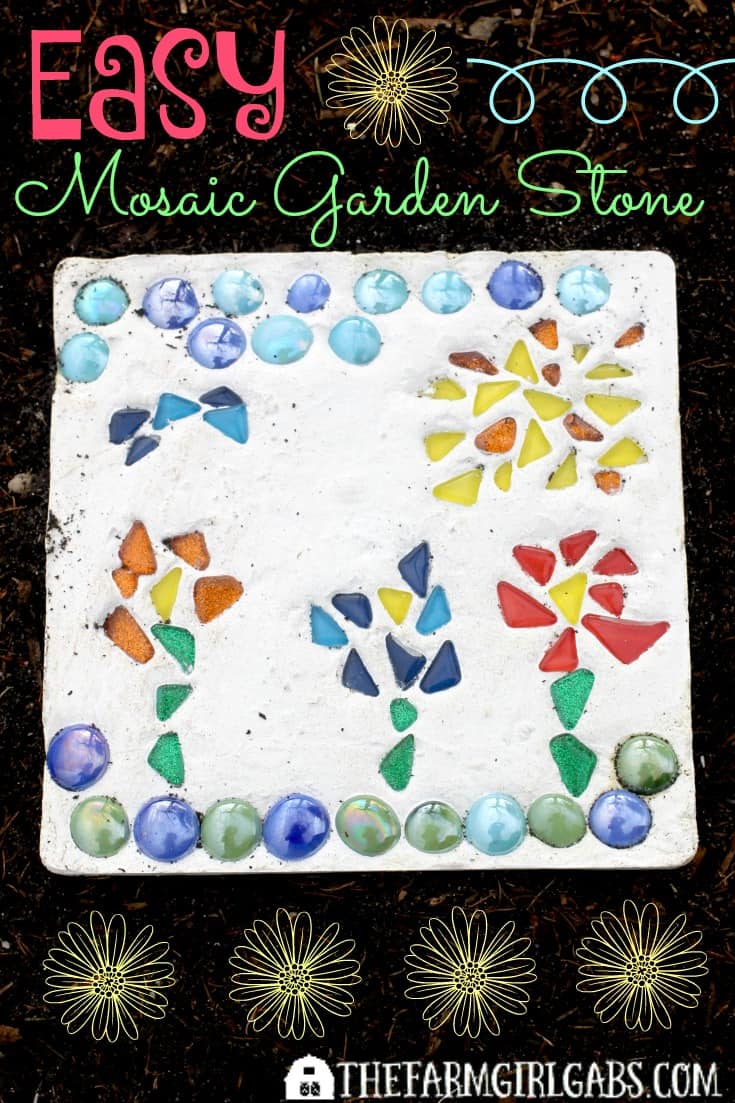 Create Your Own Mosaic Garden Stone The Farm Girl Gabs®