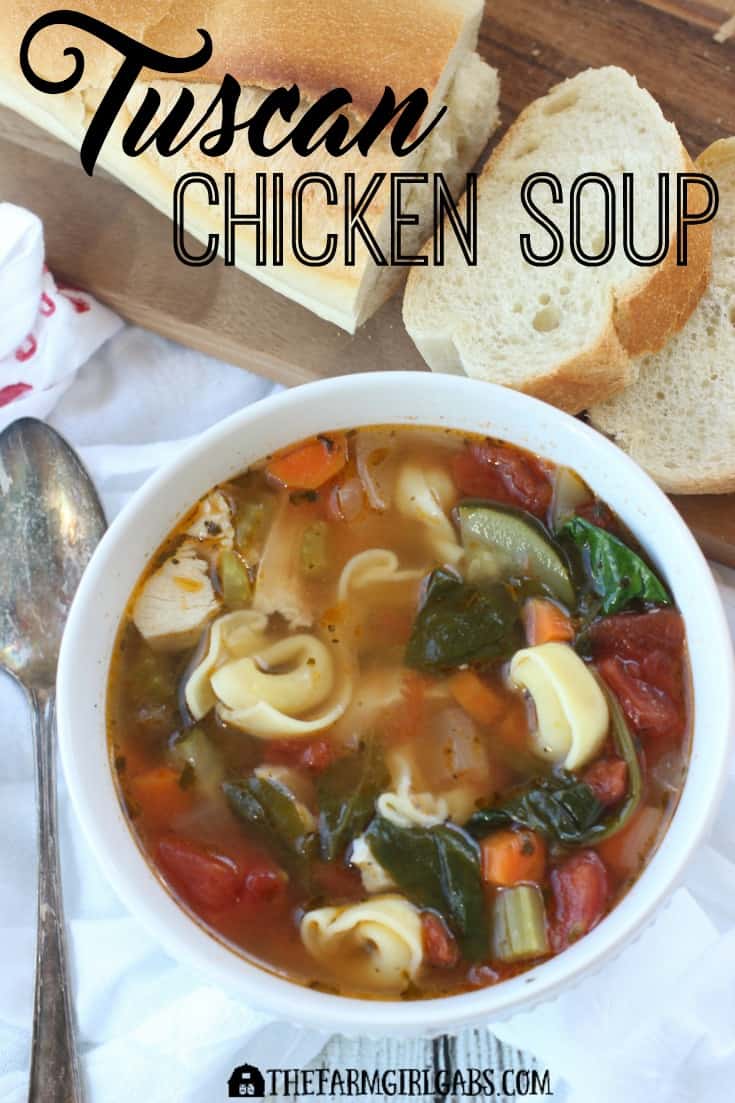 Tuscan Chicken Soup - The Farm Girl Gabs®