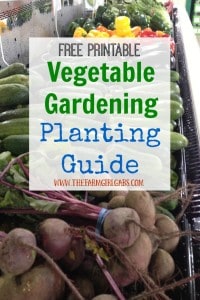 Get Your Garden Growing this summer with this Printable Vegetable Gardening Guide.