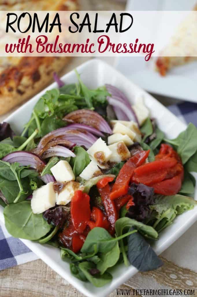 Roma Salad With Balsamic Dressing The Farm Girl Gabs®