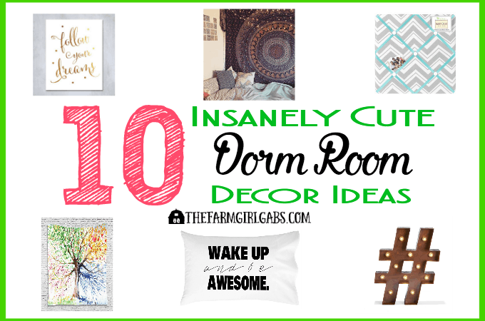 10 Insanely Cute Dorm Room Decor Ideas your college student will love.